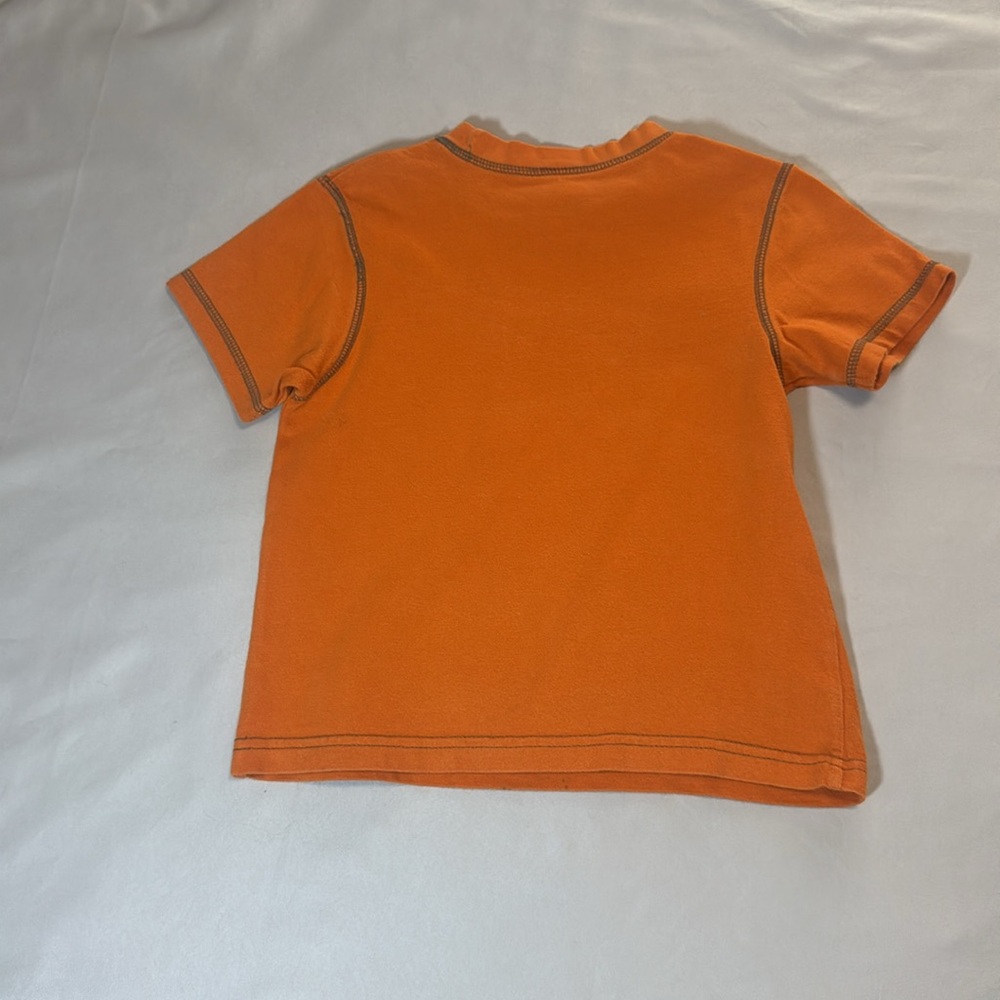 Gymboree Boys Orange T-Shirt and Plaid Shorts Set. - Picture 3 of 8